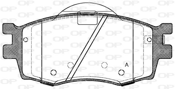 OPEN PARTS Piduriklotsi komplekt,ketaspidur BPA1208.02